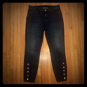 J BRAND BLACK DEMIN CROP PANT